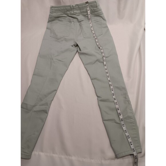 Rue21 Light Green Cropped High Waisted Skinny Jeans Three Button Size Small - Picture 4 of 5